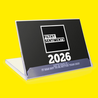 2026 Black Desktop Calendar